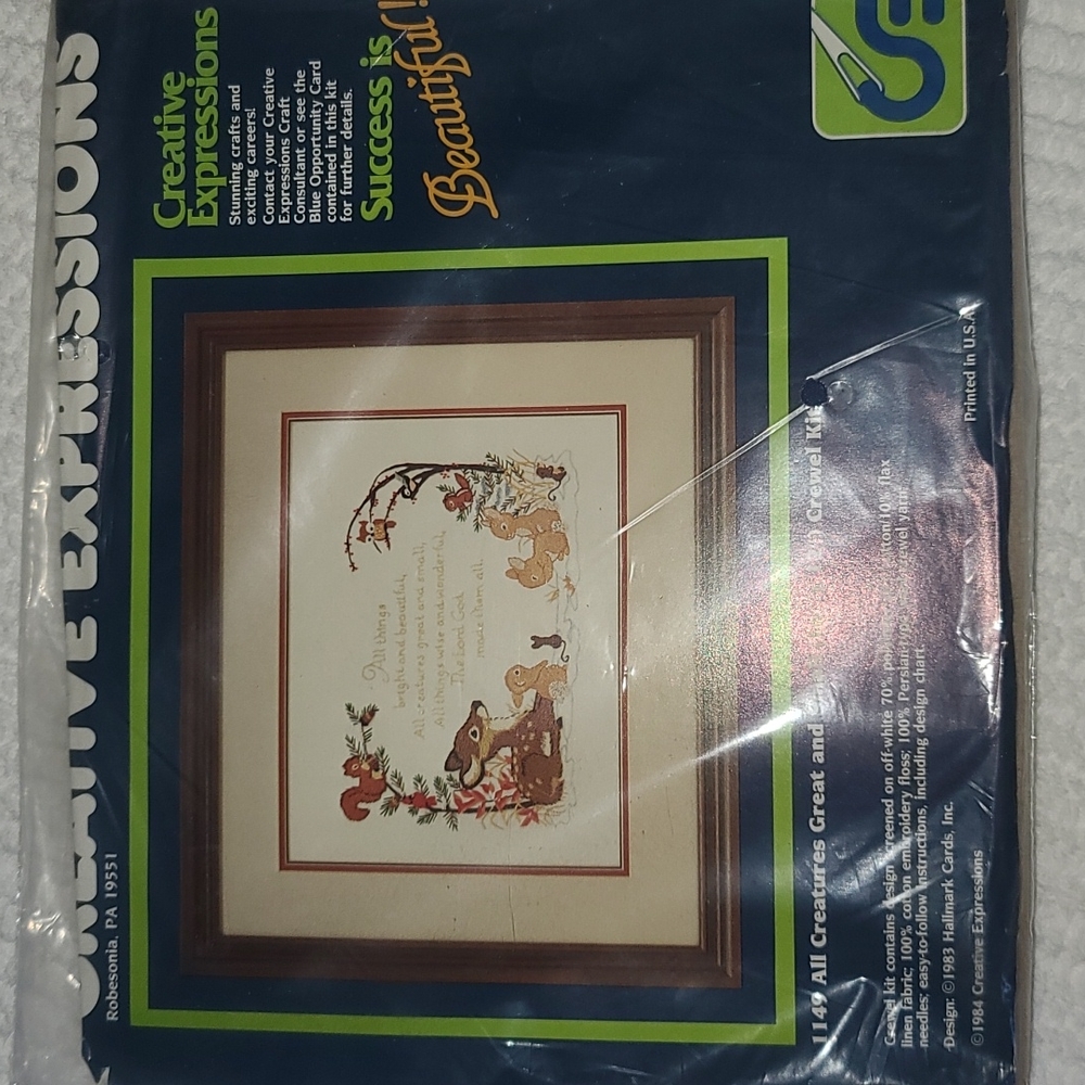 New Vintage Embroidery cross stitch needle point